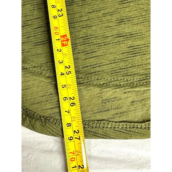 Tru Self Sunflower Graphic Be Happy Curved Hem Sleeveless Green Shirt Tee Sz XL - Picture 7 of 8